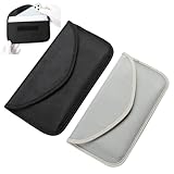 Helweet Faraday Tasche, Anti Tracking Handyhülle, Strahlenschutz Tasche, Signalblockierungsfunktion, RFID Schutz, für Handy bis 6.5 Zoll, Autoschlüssel und Schlüsselanhänger, 10 CM x 19 CM