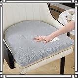 SDNAM Shearling - Sitzkissen, Kurzes Lockenfell Sitzpolster Sitzauflage rutschfeste Natürliche Wolle Teppiche Büro Stuhlkissen(S1,49x48x3cm)