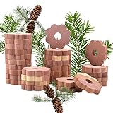 LUOJINYI Zedernholz Mottenschutz Ringe, 30 Stück Zedernholz Mottenschutz, Mottenschutz für Kleiderschrank, Natürlicher Kleiderschrank Duft, Mottenschutz im Kleiderschrank gegen Kleidermotten