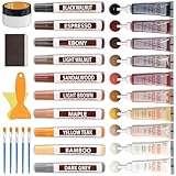 Laminat Reparaturset-Holzkitt Holz Parkett Holzspachtelmasse Holzmarker Möbelreparaturstift Möbelreparatur Set für Holzmöbel Vinyl Linoleum Boden Kratzer Löcher Ausbessern,Parkett Reparatur Grau