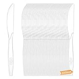 Coztie Plastikbesteck, 200 Stück Plastikmesser, Party Besteck, Premium Plastik Messer, Wiederverwendbar robust plastik Messer für Familie Partys Geburtstagsfeiern Hochzeiten 19.5 x 2 cm Transparent