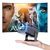 Hauskit Mini Beamer 4K, 270° Drehbar, Kurzdistanzprojektor mit automatischer Keystone Korrektur, WiFi & Bluetooth, Android Smart Projektor, Schwarz