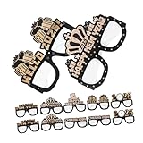 COLLBATH 12St Neujahrsbrille Lustige Brille Partyzubehör party zubehör Foto Requisiten Brille Partyteller Kostüm Brille sonnenbrille Party -Requisiten Kostümzubehör für das neue Jahr Papier