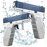 2 Stück Wasserpistole Spielzeug für Kinder,Mini ,Wasser Spritzpistole Kunststoff,Premium Set,kleine ,Outdoor Aktivität Wasserkampf(Blau Small)