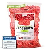 Detox Organica GEFRIERGETROCKNETE ERDBEEREN, 100g Früchte in Scheiben, 100% Trockenfrüchte - natürlich und ohne Zusatz von Zucker oder Zusatzstoffen