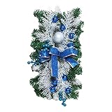 Generisch Weihnachtskranz Türkranz Künstlich Kranz Haustür Deko Rohling Tannenkranz Basteln Dekoration Tür Fenster Ornament Weihnachtsdeko Draußen Tannengirlande Zypressen Girlande