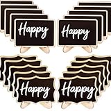 Mini-Kreidetafel-Schilder, Kreidetafeln mit Staffelei, Mini-Kreidetafel-Schilder, kleine Holz-Kreidetafeln für Buffet-Lebensmittel-Etiketten, Hochzeits- und Party-Dekoration, Preisschilder zum