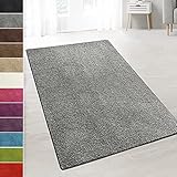 casa pura Teppich Wohnzimmer Grau Flauschiger Teppich 80x200cm Läufer, weicher Wohnteppich Deko für Schlafzimmer, Kinderzimmer, Flur mit antirutsch Unterseite, Shaggy Hochfloor Barcelona