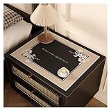 Psyfwznkny Nachttischdecke aus Leder, wasserdichte und leicht zu reinigende Nachttischdecke für die Oberseite, tragbares Kaffeebar-Mattenzubehör für Küchenarbeitsplatten, Tischschränke(H,45 * 45cm)