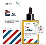 Sapiens Barbershop Bartöl Herren - BIO Bartpflege Öl Cosmos Organic Zertifiziert mit Rizinusöl - Bartöl Wachstum Spendet Feuchtigkeit Bart Conditioner - Beard Oil for men - 30 ml