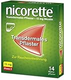 NICORETTE Pflaster mit 15 mg Nikotin – mit Nikotinpflaster Rauchen aufhören – für Phase 1 oder 2 der Raucherentwöhnung – 14 St.