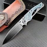 Klappmesser 8.86' taschenmesser slim stahl D2 & Alu T6, Outdoor Edc Messer Survival Jagdmesser, faltmesser tanto, tragbare camping messer, Scharfe Einhandmesser mit Holster, Edelstahl Morphing Messer