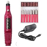 Nagelfräser,Elektrische Nagelfeile Professionelle Maniküre Maschine Elektrische Nagelbohrer Set Mühle Cutter Nail art Sanding File Gel Polnisch Remover Keramik (Color : 20000 red)