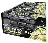 IronMaxx Zenith 50 High Protein Bar - White Pistachio Crisp - 16x45g | Eiweißriegel mit 50% Protein | Low Sugar Snack mit cremiger Umhüllung | High Proteinriegel für Muskelaufbau, Diät & Fitness