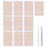 600 PCS Ear Seeds Akupunkturpflaster,Ohrakupunktur Nadeln,Ohrsamen Akupunktur,Ohrakupunktmassagen und Pflege,für Sportler Büroangestellte,mit Pinzette und Ohrlöffel