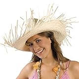 Boland 95441 - Hut Karibik, für Erwachsene, Strohhut, Mütze, Sonnenhut, Kostüm, Karneval, Mottoparty, Strand Party, Beige