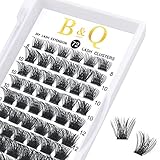 Wimpern Einzeln 72 Pcs B02 B&Q DIY Einzelne Wimpern für Anfänger Wiederverwendbar Wimpernbüschel Wispy Flauschige Einzelwimpern für Wimpernverlängerung zu Hause Lashes Wimpern Extension(NM,D-8-16MIX)