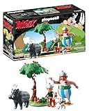 PLAYMOBIL Asterix 71160 Wildschweinjagd, Mit kippbarem Baum, Spielzeug für Kinder ab 5 Jahren