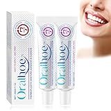 2Pcs Haftcreme für Zahnprothesen Kleber Haftstreifen für Zahnprothesen Silikon Unterfütterungsset für Zahnprothesen Einfach zu Verwenden Portable Geeignet für Lose Zahnprothesen（20g）