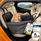 KUINEA® Extra Stabiler Hunde Autositz Rückbank - GRATIS Hundegurt - kleine bis mittelgroße Hunde - Autositz Hund wasserdicht, Hundekorb Auto, Hundesitz Auto, Hundeautositz, Dog car seat