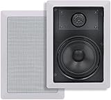 Herdio 5,25 Zoll Einbaulautsprecher, 200 Watt Bündige Montage Sound, Perfekt für Innen und Außenbereich, Schlafzimmer, Wohnzimmer, Heimkino (Paar, lackierbares Gitter)