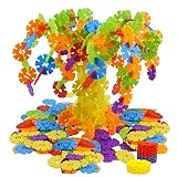 YceLon 500 Steckblumen, Steckbausteine ab 3 Jahre, Bauspielzeugsets für Kinder, Bausteine ab 3 Jahre, DIY Lernspielzeug für 3-6 Jahre, 30 mm Durchmesser, ABS Material