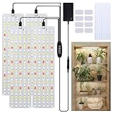 FIVAVA Pflanzenlampe LED Vollspektrum, 135 LEDs x 4pcs Pflanzenlicht für Zimmerpflanzen Samen Grow light, Grow Lampe für Pflanzen mit Zeitschaltuhr, 10 Arten von Helligkeit