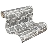 Rasch Tapeten PapierTapete Kollektion Steine und Hölzer, grau, 265620