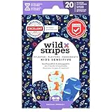 Wild Stripes Kinderpflaster Set I Fingerpflaster I Kids Space I Pflaster Kinder Hautfreundlich I Wasserdichte Pflaster Wasserresistent I Wundpflaster 24h Schutz I Weltraum-Designs I 20 Stück