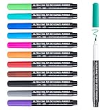 maxtek 0,7 mm Whiteboard Stifte, 12 Farben Trocken Abwischbare Marker Whiteboard Marker Dünn, Abwischbare Folienstifte, Abwischbare Stifte mit ultra feiner Spitze