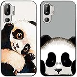 Schutzhülle für HTC U24 Pro, Motiv: niedlicher Panda, TPU-Gel-Silikon, 2 Stück
