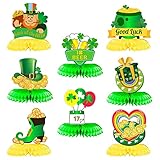 OPALLEY St. Patricks Day Party Wabenanhänger Irish Festival Green Festival Wabenanhänger Tisch Stiftablage (Green, One Size)