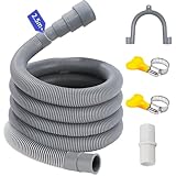 Ablaufschlauch Waschmaschine 1/1.5/2/2.5/3/4/5/6M, Passend für 4 Schnittstellengrößen, Waschmaschine Schlauch Abwasserschlauch Verlängerung Wasserleitung Sinken