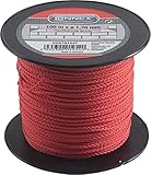 Connex Maurerschnur rot - 100 m Länge - Ø 1,7 mm - Polypropylen geflochten - Knotenfest - Reißfest & Belastbar - Auf Spule / Richtschnur / Bauschnur / Lotschnur / Pflasterschnur / COX781547