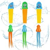 OSDUE Tauchspielzeug Kinder, Pool Spielzeug Kinder, 3Pcs Quallen Tauchspielzeug, 3Pcs Oktopus Tauchspielzeug, Unterwasser Spielzeug für Kinder, Schwimmspielzeug für Tauchtraining Poolparty Schwimmbad