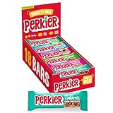 Perkier Bars, Variety (18 Pack) - Vegane Müsliriegel, Gesunde Snackbar, Glutenfrei, Proteinriegel, Palmölfrei