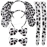 Toyvian 2 Sätze Tierkostüm Haarreifen und Schwanz für Niedliche Animal Headdress Cosplay Zubehör für Bühne Party Halloween Karneval Gepunkteter Hund Stil