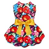 BOTOWO Hundekleid Schöne Hundekleider Kleidung Welpe Biege Kleidung Haustierkleidung für kleine Hunde und Katzen (rot, XL)