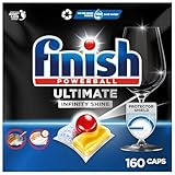 Finish Ultimate Infinity Shine Citrus Spülmaschinentabs – Geschirrspültabs für ultimative Reinigung, Fettlösekraft und Glanz mit Schutzschild – Gigapack mit 160 Tabs