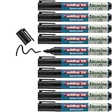 edding 31 EcoLine Flipchartmarker - schwarz - 10 Stifte - Rundspitze 1,5-3 mm - zum Schreiben, Zeichnen auf Flipcharts - Tinte schlägt nicht durch Papier - trocknet nicht aus - nachfüllbar