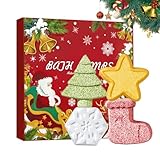 Badebomben Geschenkset, Weihnachten Badebomben, 4 Stück Bunte Duschbomben, Badekugeln mit Weihnachtsduft, Duschbomben Frauen, Badezusatz Set, Badesalz Set Weihnacht für Frauen Mama Freundin