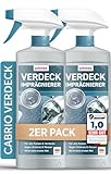PLINTEX® 2x580ml Cabrio Verdeck Imprägnierung - Imprägnierspray für Textil- und Cabrio Stoffdach Pflege - Langanhaltende Versiegelung und PFC freier Verdeck Imprägnierer
