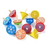 Crazy-m 12Stück Kreisel aus Holz ,Holzkreisel Spielzeug Kreisel aus Holz Bunte,Holzkreisel,spielzeugkreisel Kinder!