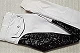 Turnier Reithose B + W Weiß Schwarz Vollgrip Silicon Vollbesatz Turnierreithose 36 38 40 42 44 46 48 (42)