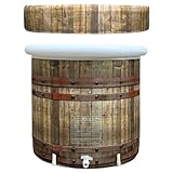 B&Y Faltbare Eisbad Badewanne mit Abdeckung 80x75cm Large Aufblasbare Eistonne Badewanne Erwachsene Eisbaden Tonne Freistehende Mobile Badewanne Eisfass für Outdoor Eisbad Dusche Spa Soaking Shower