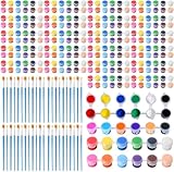 Mini-Acrylfarben-Set, 12 Farben, Acrylfarbstreifen mit Malpinseln, 25 Stück