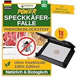 Speckkäfer Falle mit Pheromon-Lockstoff - 1x Speckkäfer Falle - umweltfreundlich Speckkäfer bekämpfen, Chemiefreie Pheromonfalle mit austauschbaren Klebeflächen, giftfrei und geruchsneutral