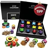 Hallingers Klassisches Gewürz-Set - Gewürz Geschenkset handmade, 12 Gewürze aus aller Welt (Set) - Geschenkideen Weihnachten & Geschenke Weihnachten | Geburtstag Glückwunsch Neues Zuhause Jahrestag Fr