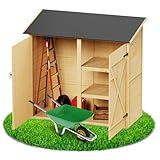 Schroth Home PALgarden Gerätehaus – geräumiger Geräteschuppen – Werkzeugschuppen aus Holz – 150 x 70 x 166cm (PALgarden)