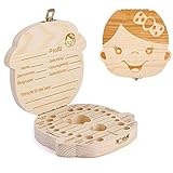 GeekerChip Zahnaufbewahrungsbox für（Mädchen）für Zahnspeicher und Aufbewahrungskasten für fötales Haar für Andenkengeschenke für neugeborene Babys [Deutsche Version]